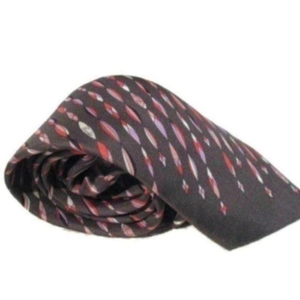 Emilio Pucci Firenze Retro Silk Neck Tie